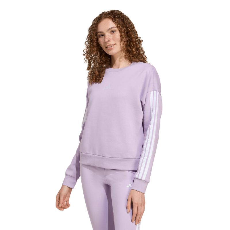 Adidas Essentials 3-Stripes Fleece Sweatshirt Pullover